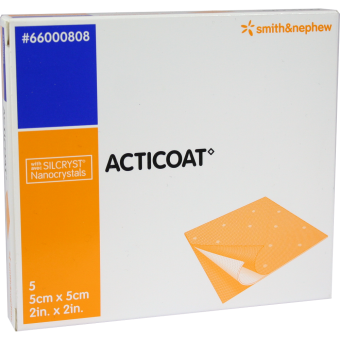 Acticoat 5x5 cm antimikrobielle Wundauflage 
