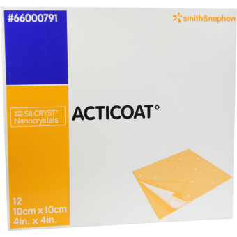 Acticoat 10x10 cm antimikrobielle Wundauflage 
