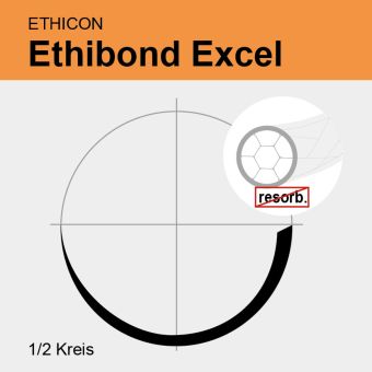 Ethibond Excel weiß gefl. USP 5/0 45cm, 2xS22 