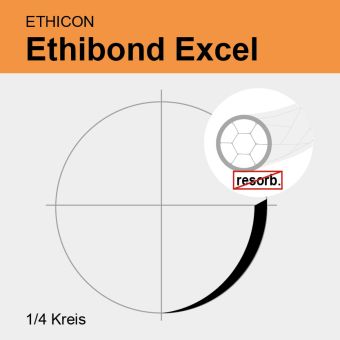 Ethibond Excel weiß gefl. USP 5/0 45cm, 2xS14 