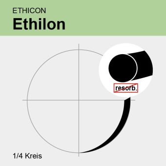 Ethilon schwarz monof. USP 7/0 45cm, P6 