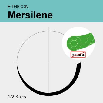 Mersilene grün gefl. USP 4/0 45cm, V5 