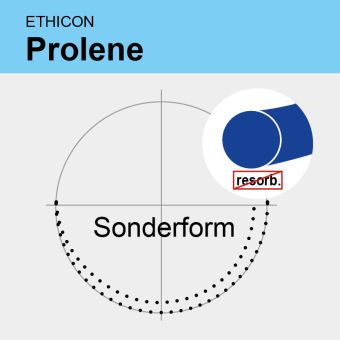Prolene blau monof. LW USP 7/0 75cm, 2xACC schw. Nadel 