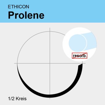 Prolene ungef. monof. USP 4/0 45cm, PS4 Prime 