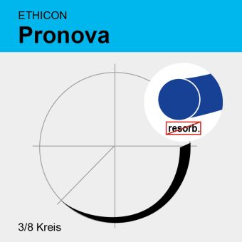 Pronova blau monof. USP 6/0 75cm, 2xBV175-8 
