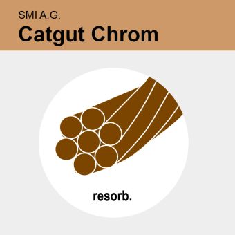 Catgut chrom USP 4/0 1,5m 