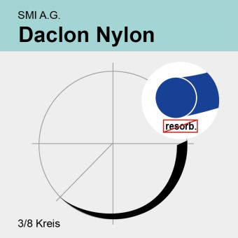 Daclon Nylon blau monof. USP 0 1m, DS90 