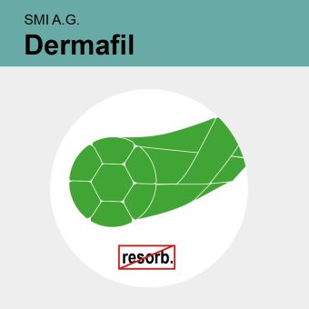 Dermafil Polyester grün gefl. USP 3/0 100m, Spule 