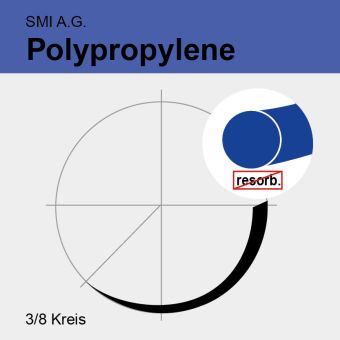 Polypropylene blau monof. USP 6/0 60cm, 2xCC9,3 
