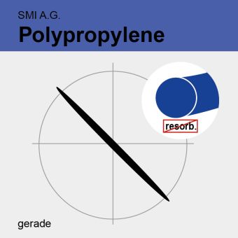 Polypropylene blau monof.Loop USP 10/0 15cm, GSP16,5mm/150µm 