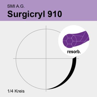 Surgicryl 910 viol. gefl. USP 6/0 45cm, 2xVSP8,0mm/300µm 