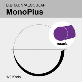 MonoPlus viol. monof. USP 5/0 4x70cm, HR17 Abziehnadel 