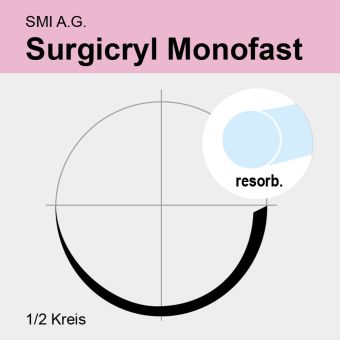 Surgicryl Monofast ungef. monof. USP 2/0 75cm, HS36 