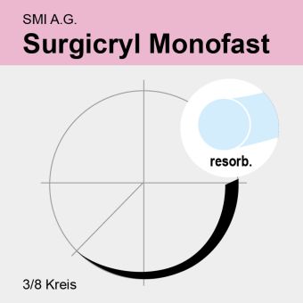 Surgicryl Monofast ungef. monof. USP 5/0 75cm, DS16 