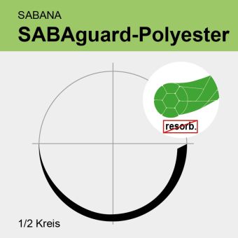 SABAguard grün gefl. USP 3/0 45cm, HR17 