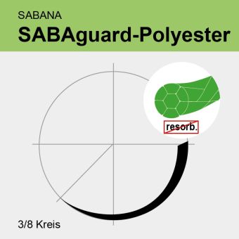 SABAguard grün gefl. USP 6/0 45cm, DS13 