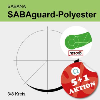 SABAguard grün gefl. USP 2/0 75cm, DS30 