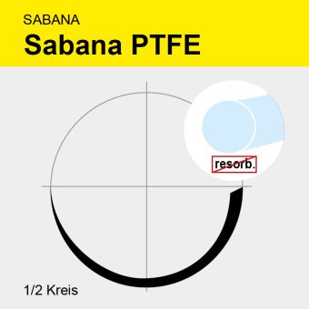 SABANA PTFE ungef. monof. USP 5/0 45cm, HS16 