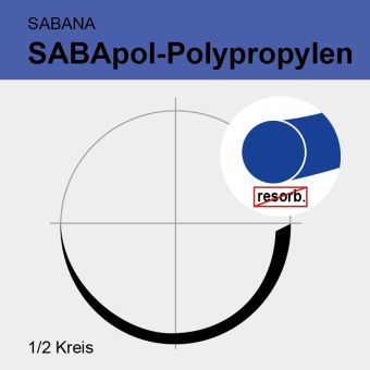 SABApol blau monof. USP 4/0 45cm, HR20 