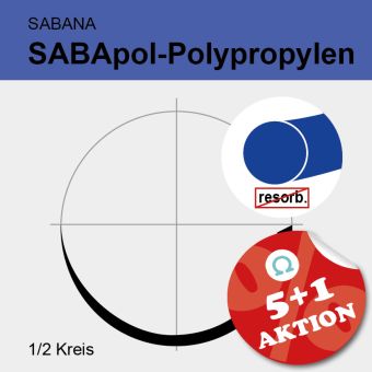 SABApol blau monof. USP 4/0 45cm, HR20 
