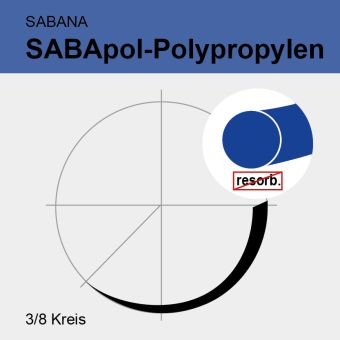 SABApol blau monof. USP 4/0 75cm, DS19 