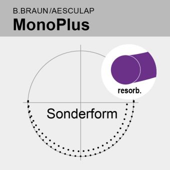 MonoPlus viol. monof. Schlinge USP 3/0 40cm, SKR26 