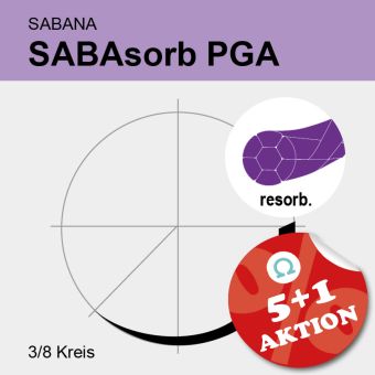 SABAsorb viol. gefl. USP 4/0 45cm, DS18 