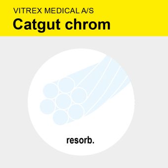 Catgut chrom USP 4/0 100m, bottle 