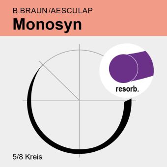 Monosyn viol. monof. USP 2/0 90cm, 2xFR36 