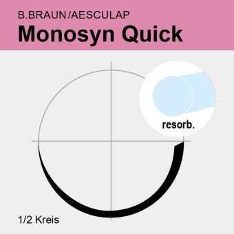 Monosyn Quick ungef. monof. USP 0 90cm, HR37s 