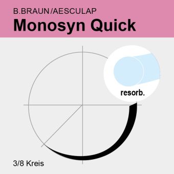 Monosyn Quick ungef. monof. USP 5/0 45cm, DS19 
