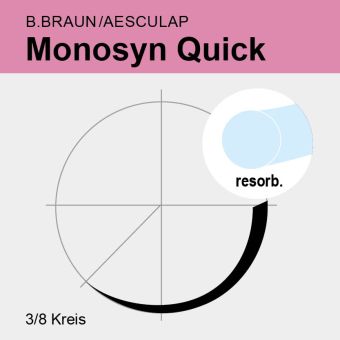 Monosyn Quick ungef. monof. USP 5/0 45cm, DSMP19 
