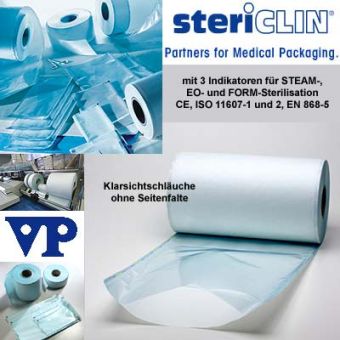 Stericlin-Klarsichtverpack. Papier-Folien-Kombi 5cm x 200m 