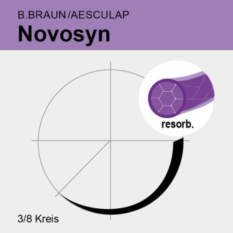 Novosyn viol. gefl. USP 4/0 45cm, DR15 