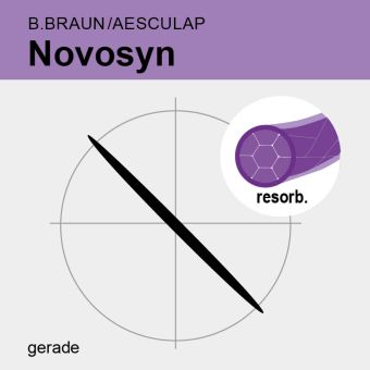 Novosyn viol. gefl. USP 3/0 70cm, GS60 