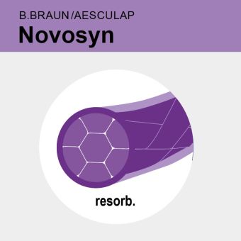 Novosyn viol. gefl. USP 0 10x60cm 