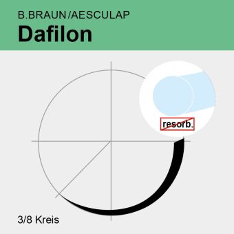 Dafilon ungef. monof. USP 4/0 75cm, DSMP16 