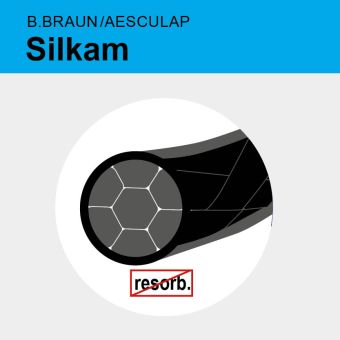 Silkam schwarz gefl. USP 0 5x60cm 