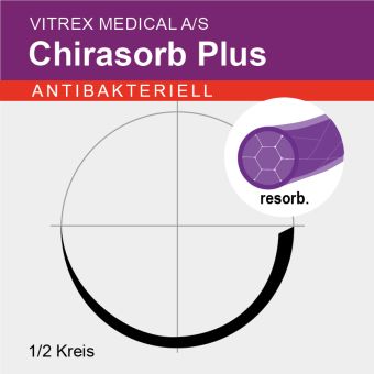 Chirasorb Plus viol. braid. USP 0 75cm, HR60 