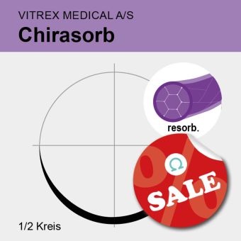 Chirasorb viol. braid. USP 2/0 75cm, HR22 