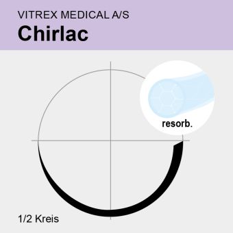 Chirlac undyed braid. USP 5/0 45cm, HR13 
