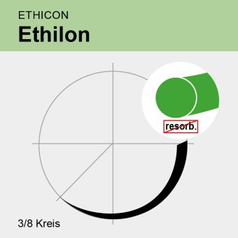 Ethilon grün monof. USP 5/0 45cm, FS3 