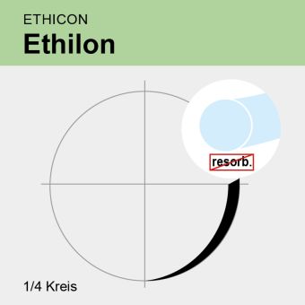 Ethilon ungef. monof. USP 4/0 45cm, 2xS4 