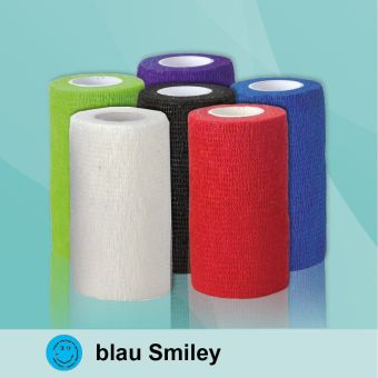 Flex Bandage 10cm x 4,5m blau Smiley 