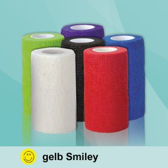 Flex-Bandage 2,5cm x 4,5m gelb Smiley 