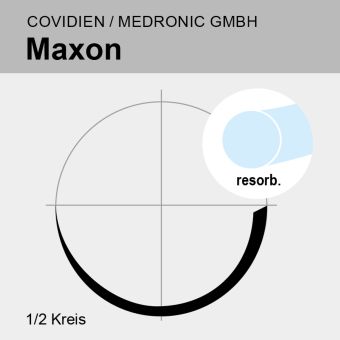 Maxon ungef. monof. USP 3/0 75cm, GS-10 