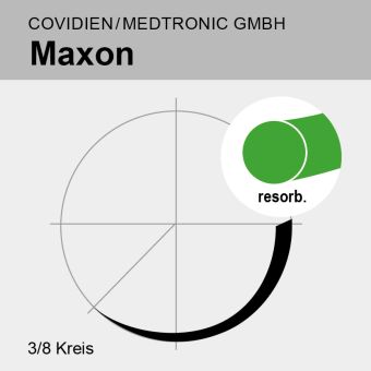 Maxon grün monof. USP 2/0 75cm, C-14 