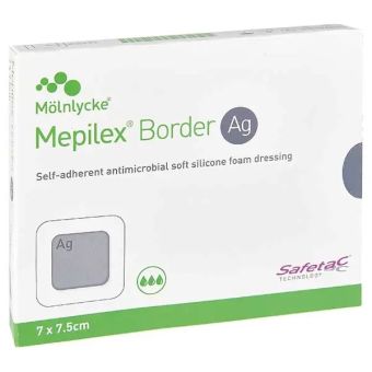 Mepilex Border Ag Schaumverb.7x7,5 cm steril 
