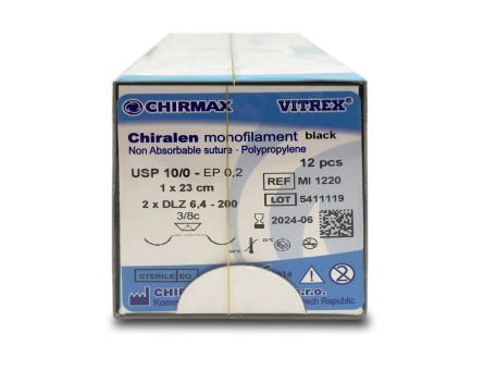 Chiralen black monof. USP 10/0 23cm, 2xDLZ6,4mm/200µm 