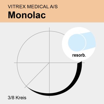 Monolac undyed monof. USP 5/0 45cm, DS15 